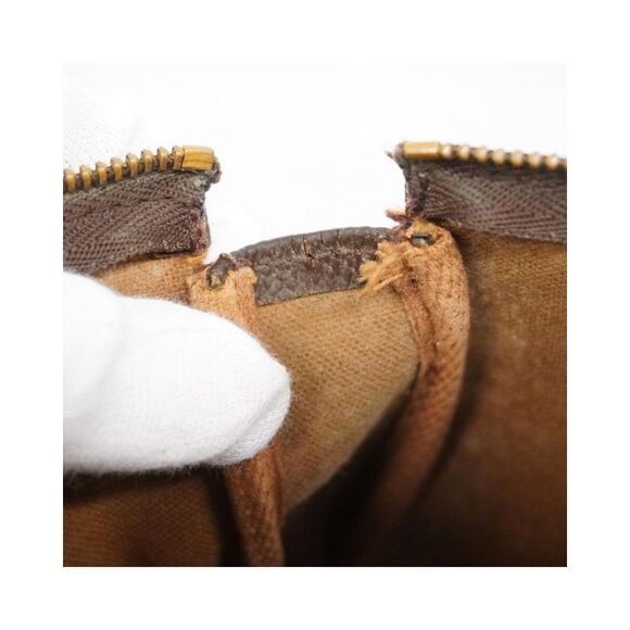 Pre Loved Louis Vuitton Canvas Pochette Accessoire Handbag Women Brown Clutch - Picture 6 of 8